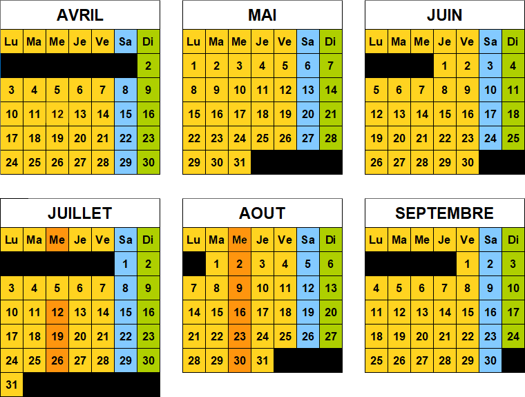 Calendrier 2023 AMITRAM