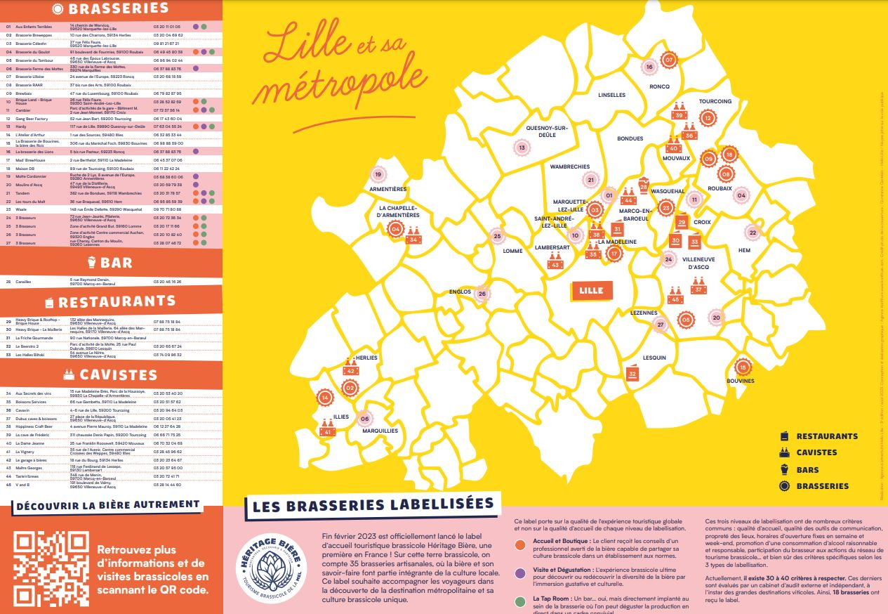 carte du tourisme brassicole